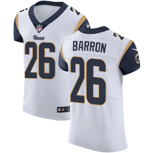 Nike Rams #26 Mark Barron White Men's Stitched NFL Vapor Untouchable Elite Jersey - Click Image to Close
